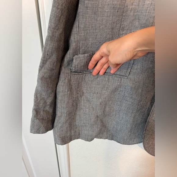 Tommy Bahama Linen Blazer Houndstooth Sport Coat Black White Mens Size XL - Picture 7 of 10